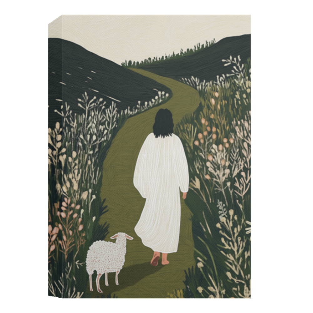 Greenly Jesus Good Shepherd Canvas — 12 x 18