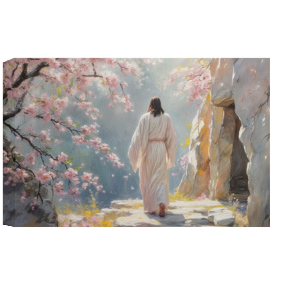 Jesus Christ Leaving The Tomb Canvas — 18 x 12