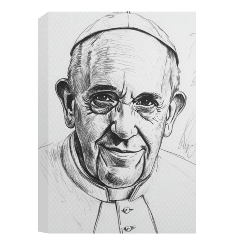 Pope Francis Portrait Canvas — 12 x 18